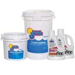 In The Swim - 3 Inch Chlorine Tablets 50 Lbs Bucket And Calcium Hypochlorite Pool Shock 25 Lbs Bucket With 2 X Pool Perfect + PhosFree 3 L Bundle