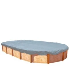 Steel Guard 18' X 34' Oval Above Ground Winter Cover, 15-Year Warranty -Professional Pool Care Shop Oval Steel Guard Above Ground Winter Pool Cover 15 Year Warranty Silver 19