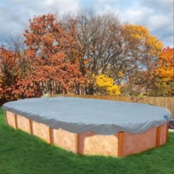 Steel Guard 18' X 34' Oval Above Ground Winter Cover, 15-Year Warranty -Professional Pool Care Shop Oval Steel Guard Above Ground Winter Pool Cover 15 Year Warranty Silver 20