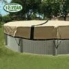 Oval Ultimate 3000 Above Ground Winter Pool Cover, 12-Year Warranty, Tan -Professional Pool Care Shop Oval Ultimate 3000 Above Ground Winter Pool Cover 12 Year Warranty Tan