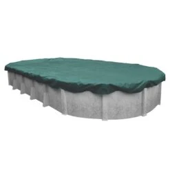 Midwest Canvas - Oval Winter Pool Cover, 12 Year Warranty, Green -Professional Pool Care Shop Oval Winter Pool Cover 12 Year Warranty Green 6