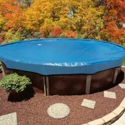 WinterShield 16' X 32' Oval Above Ground Winter Cover, 8-Year Warranty -Professional Pool Care Shop Oval WinterShield Above Ground Winter Pool Cover 8 Year Warranty Blue 16