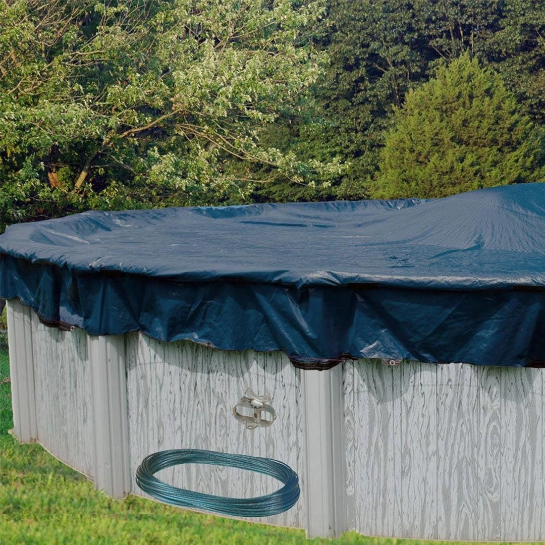 Polar 18' X 33' Oval Winter Pool Cover With 50 Cover Clips 4 Polar 18' X 33' Oval Winter Pool Cover With 50 Cover Clips - Image 2