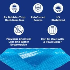 Premium 16' X 24' Oval Blue Solar Cover, 12 Mil -Professional Pool Care Shop Premium Oval Blue Solar Pool Cover 12 Mil 7 Year Warranty 10