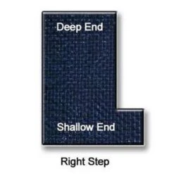 Polar Plus 16' X 32' Rectangle Right Side Step Winter Pool Cover With 13 Blue 8 Ft. Double Water Tubes -Professional Pool Care Shop Pro Strength Polar Plus Winter Pool Cover 16x32 ft Rectangle with Step Options 1