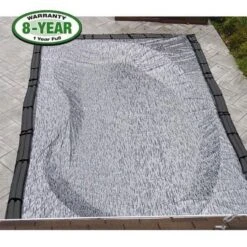 Micro Mesh 12' X 24' Rectangle Winter Pool Cover, 8 Year Warranty
