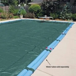 Midwest Canvas - 20' X 44' Rectangle Winter Pool Cover, 12 Year Warranty, Green -Professional Pool Care Shop Rectangle Winter Pool Cover 12 Year Warranty Green 3