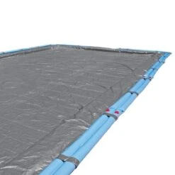 Midwest Canvas - Rectangle Winter Pool Cover, 16 Year Warranty, Silver -Professional Pool Care Shop Rectangle Winter Pool Cover 16 Year Warranty Silver 2