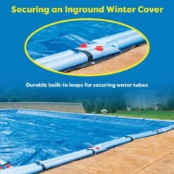 WinterShield 20' X 40' Rectangle In Ground Winter Cover, 8-Year Warranty -Professional Pool Care Shop Rectangle WinterShield Inground Winter Pool Cover 8 Year Warranty Blue 7