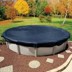 Midwest Canvas - 12' Round Winter Pool Cover, 8 Year Warranty, Blue -Professional Pool Care Shop Round Winter Pool Cover 8 Year Warranty Blue 27