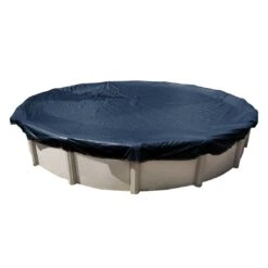 Midwest Canvas - 24' Round Winter Pool Cover, 8 Year Warranty, Blue -Professional Pool Care Shop Round Winter Pool Cover 8 Year Warranty Blue 6